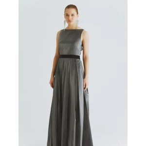 Sırt Detaylı  Nişan Elbisesi Gri K2011361_004