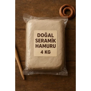 4kg Seramik Hamuru. Beyaz Doğal Kil Çamuru - Doğal Oyun Hamuru 4000 Gram