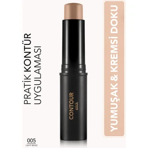 Yumuşak Dokulu Stick Kontür Kalemi Yarı Mat Bitiş 005 Light Beige Hacim