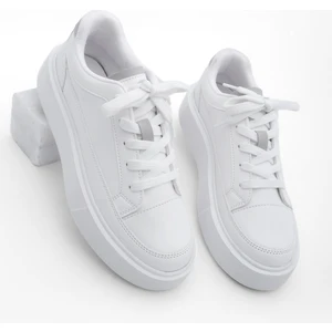 Kadın Sneaker Kalın Taban Spor Ayakkabı Domen Beyaz