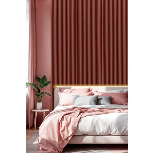 Mdf Ahşap Akustik Duvar Paneli 100X275 cm -Kiremit