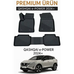 Black Gold Nissan Qashqai E-Power 2024+ Uyumlu 3D Oto Paspas Premium