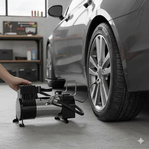 Araç Lastik Şişirme Pompası Plastik Ergonomik Gövde 150PSI