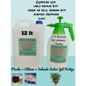 (12 Lt) Çiçekler için Genel Haşere İlacı (Unlu Pamuk Biti, Sinek Ve Yaprak Biti, Kırmızı Örümcek)