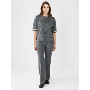 Jimmy Key Antrasit Melanj Normal Bel Normal Paça Örme Pantolon