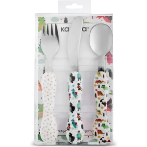 Rex 3 Parça Çocuk Çatal Kaşık Bıçak Mama Seti