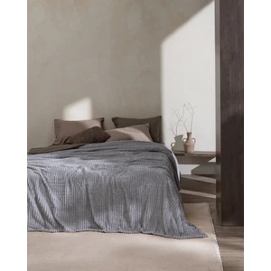 Madame Coco Corbeau Çift Kişilik Welsoft Düz Battaniye - Gri