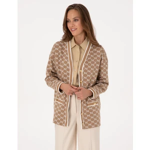 Pierre Cardin Kadın Bej Comfort Fit Örme Hırka 50309128-VR011