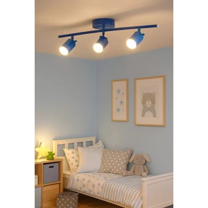 Spoti 3'lü Mavi Renk (Gün Işığı) Modern Tasarım Salon - Mutfak - Banyo Spot Ledli Sıralı Avize