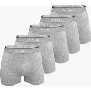 Erkek Gri 5 Li Pamuk Elastan Boxer 5M075