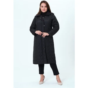 Mihrinaz Kadın Büyük Beden Içi Tüylü Kapitone Mont