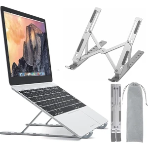 Alüminyum Ayarlı Laptop Macbook Uyumlu Notebook Yükseltici Tutucu Stand