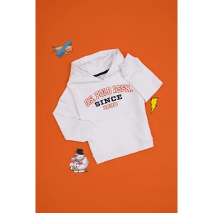 U.S. Polo Assn. Erkek Çocuk Beyaz Kapüşonlu Sweatshirt 50313842-VR013
