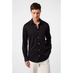 Siyah Slim Fit Erkek Gömlek