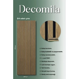 Mdf Ahşap Akustik Duvar Paneli 100X275 cm -Asos