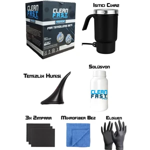 Buharlı Araba Far Temizleme ve Parlatma Seti Yeni Nesil Premium 9 Parça Set