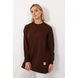 Basic Bisiklet Yaka Armalı Kısa Tunik