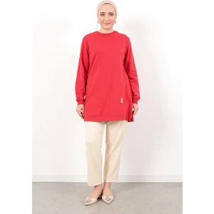 Basic Bisiklet Yaka Armalı Kısa Tunik