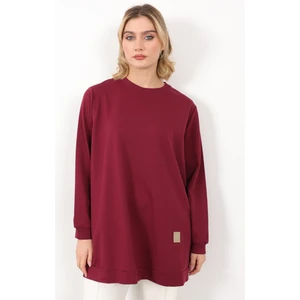 Basic Bisiklet Yaka Armalı Kısa Tunik