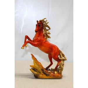 Fix Era Polyester Gold Detaylı Şahlanmış At Figürü