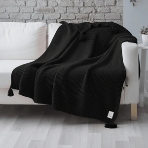 Coco Pirinç Örgü Ponponlu Triko Tv Battaniyesi Throw Koltuk Şalı