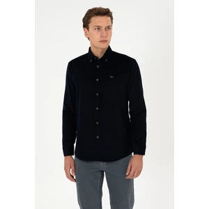 U.s. Polo Assn. Erkek Lacivert Gömlek Desenli 50315915-VR033