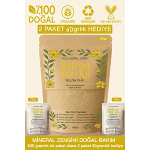 Safran Sarı Kil Yellow Clay Doğal Cilt Bakım Ürünü
