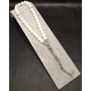 Han Ticarethane Beyaz Renk Doğal Cam Tesbih