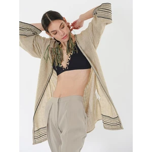 Çizgi Desenli Kimono Standart Renk Y1964114_089