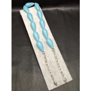 Han Ticarethane Gözyaşı Damla Model Büyük Boy 11LI Turkuaz Zaza Tesbih