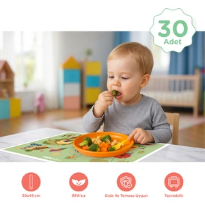 Bebekler Için Tek Kullanımlık Beslenme Örtüsü - 30’lu Paket (30X45 Cm) - Kullan At Placemat