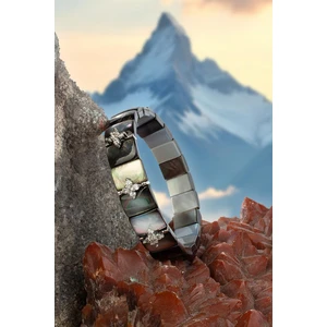 Sedef Doğal Taş Parlak Zirkonlu Roleks 8X11MM Bileklik