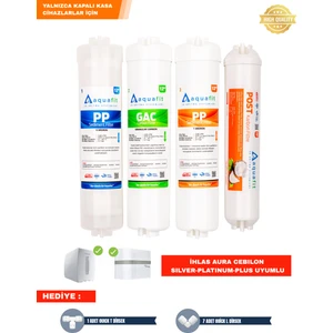 İhlas Aura Cebilon Silver Platinum ve Plus Uyumlu 4'lü Filtre Seti