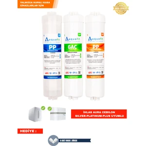 İhlas Aura Cebilon Silver Platinum ve Plus Uyumlu 3'lü Filtre Seti