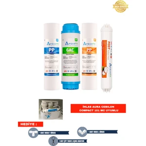 İhlas Aura Cebilon Compact 101 MC Su Arıtma Cihazı 4'lü Filtre Seti
