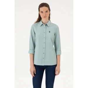 U.S. Polo Assn. Kadın Mint Uzun Kollu Basic Gömlek 50316711-VR090