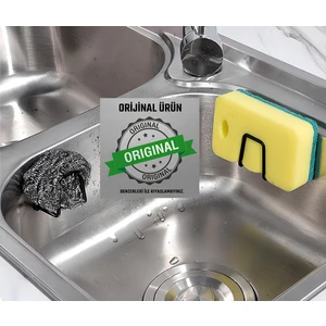 Bulaşık Süngeri Tutacağı 3m Yapışkanlı Paslanmaz Bulaşık Sünger Tutucu Çok Amaçlı Askı 1 Adet