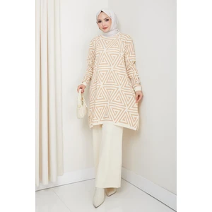 Simli Triko Tunik Pantolon Takım