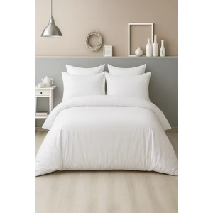 Gön Ev Tekstili Çift Kişilik Nevresim Takımı Beyaz Otel Nevresimi (63 Tel)