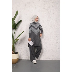 Simli Triko Tunik Pantolon Takım