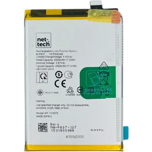 Teknonet Realme 8 Pro Uyumlu Nettech BLP837 4500 Mah Batarya