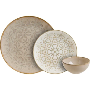 Nv Tableware Sand Vintage 18 Parça 6 Kişilik Porselen Yemek Seti