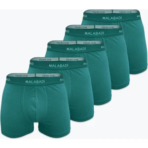 Erkek Yeşil 5 Li Pamuk Elastan Boxer 5M075
