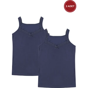 Koza İç Giyim Kadın 2'li Dantel Detaylı Atlet