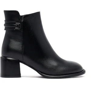 Kadın Siyah Fermuarlı Kalın Topuklu Bot 25WFE402018