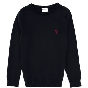 U.S. Polo Assn. Erkek Çocuk Lacivert Bisiklet Yaka Basic Kazak 50315586-VR033