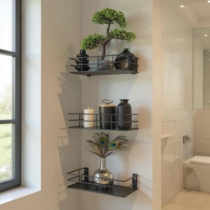 3'lü Set Dekoratif Duvar Rafı - 31CM/29CM/27CM Model-1