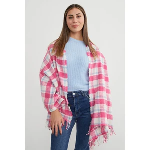 Ekose Desenli Yumuşak Dokulu Şal