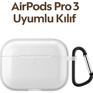 Airpods Pro 3 Uyumlu Silikon Saydam Kulaklık Kılıfı