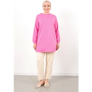 Basic Bisiklet Yaka Armalı Kısa Tunik